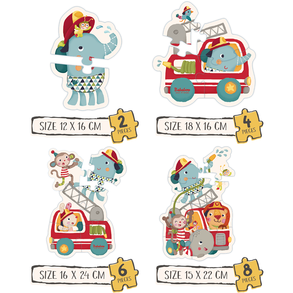 Figurenpuzzle "Lolos Feuerwehreinsatz"