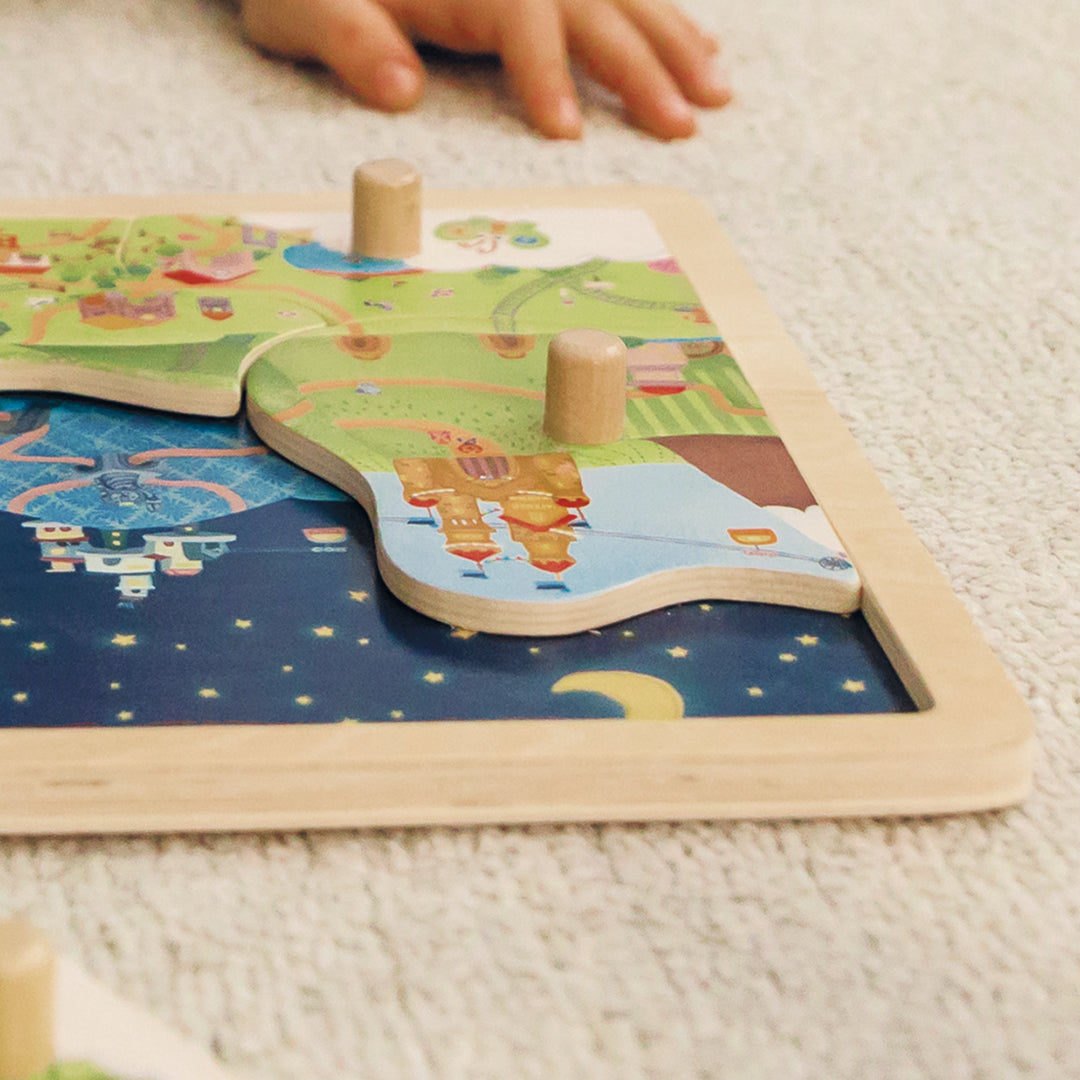 Entdeckungsspiel Puzzle "Tag und Nacht"