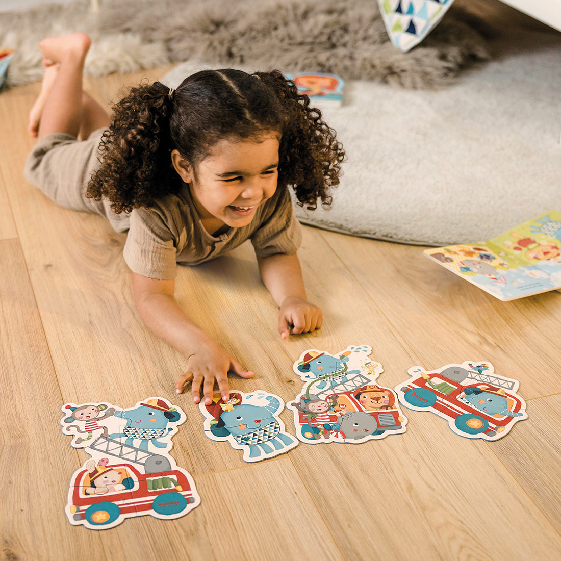 Figurenpuzzle "Lolos Feuerwehreinsatz"