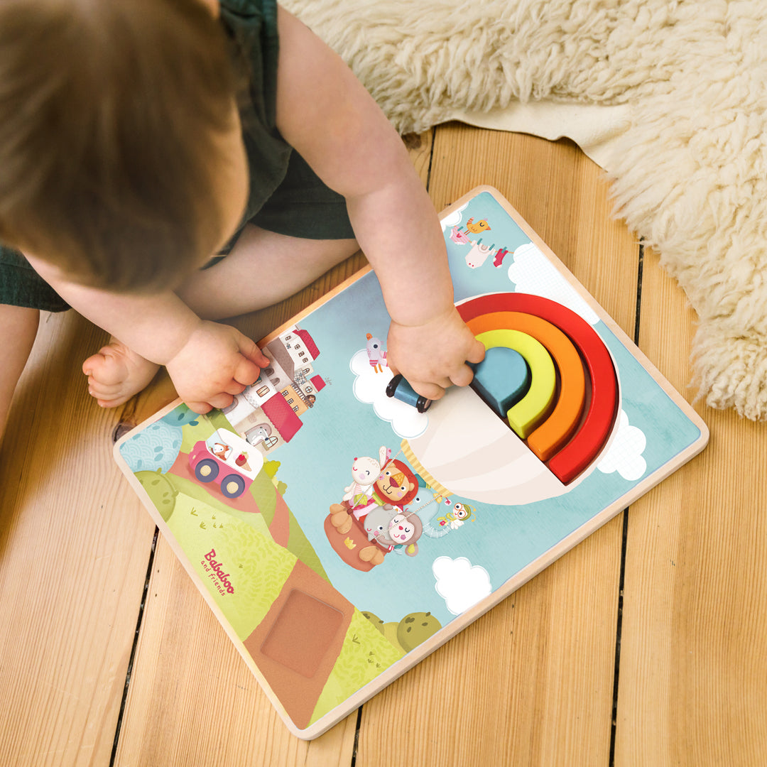 Tunnelspiel Puzzle "Fahrt durch den Regenbogen"