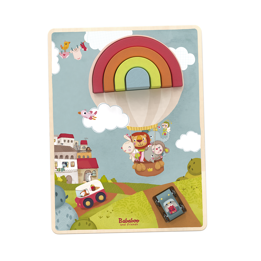 Tunnelspiel Puzzle "Fahrt durch den Regenbogen"