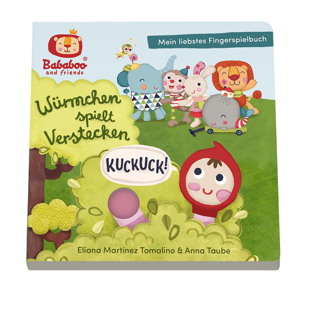Würmchen spielt Verstecken. Kuckuck!
