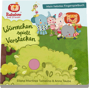 Würmchen spielt Verstecken. Kuckuck!