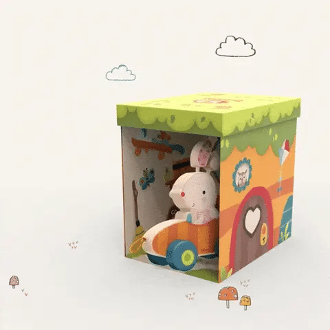 Schiebe- und Nachziehspiel "Hase Pippa"