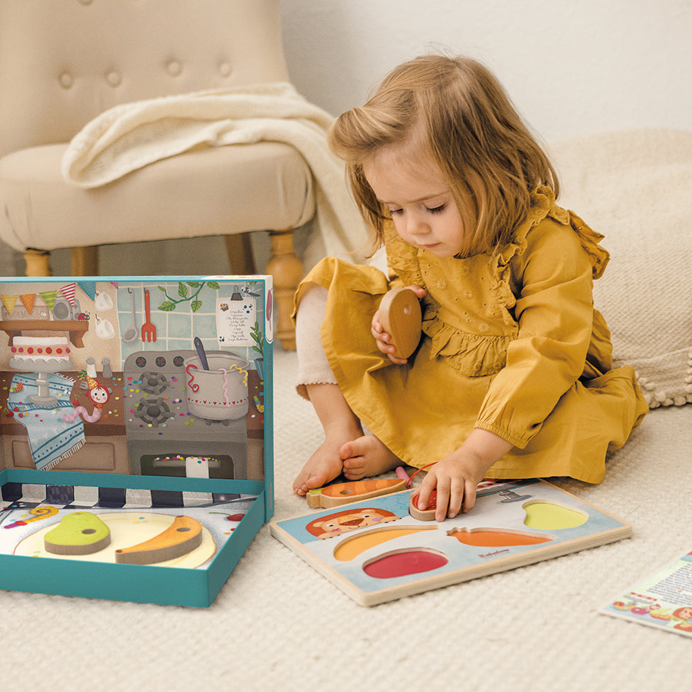 Fädelspiel Puzzle "Würmchen isst so gern"